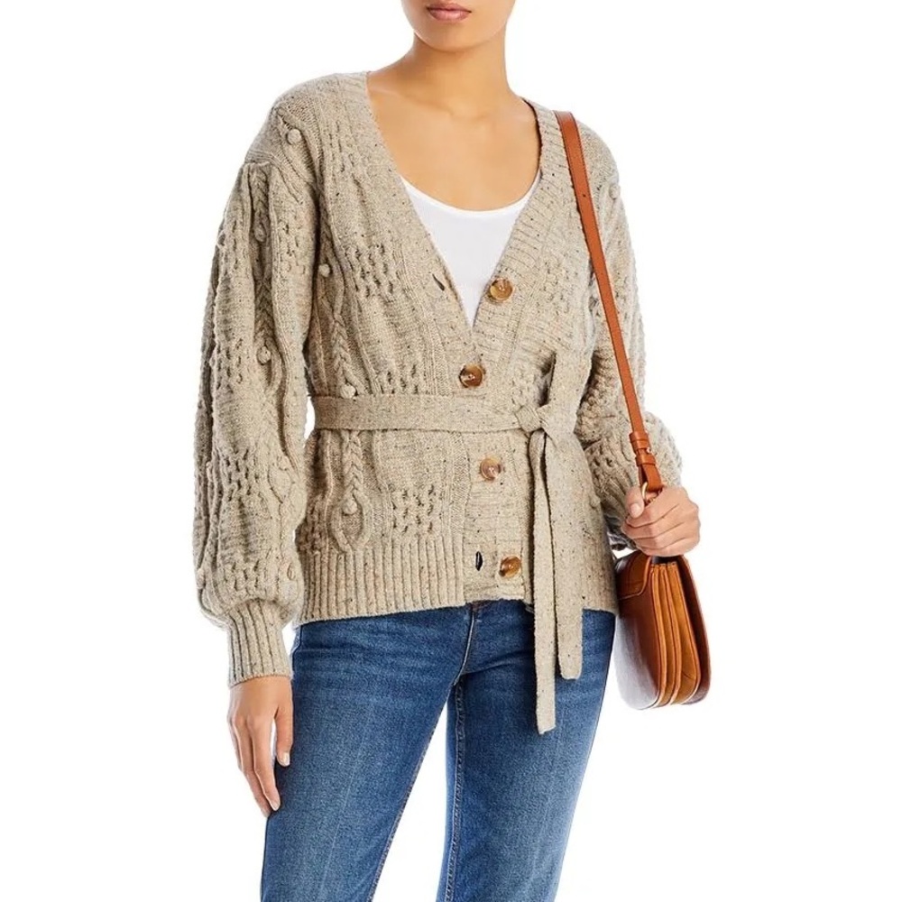 SEA New York Polly Wool Cable Knit Cardigan Sweater, Size XS New w/Tag $425